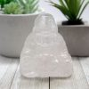 Clear Quartz Laughing Buddha 478g 3.2x3.4in