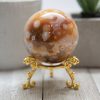 Cherry Blossom Flower Agate Sphere 197g 52mm