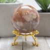 Cherry Blossom Flower Agate Sphere 255g 57mm