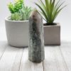 Moss Agate Tower 210g 1.5x4.8in