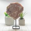 Pink Amethyst Slab on Stand 599g 5.5x8.3in