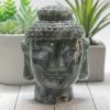 Moss Agate Buddha Head 1122g 3.5x4.8in