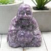 Lepidolite Laughing Buddha 498g 3.2x3.4in