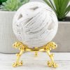 White Crazy Lace Agate Sphere 432g 71mm