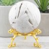 White Crazy Lace Agate Sphere 394g 67mm
