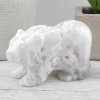 White Plume Druzy Agate Bear 375g 3.9x2.4in