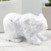 White Plume Druzy Agate Bear 376g 3.9x2.3in