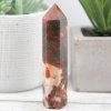 Carnelian Moss Agate Point Tower 73g 0.91x3.6in