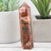 Carnelian Moss Agate Point Tower 117g 1x4in