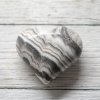 Zebra Calcite Heart 60g 1.9x1.7in
