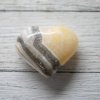 Zebra Calcite Heart 59g 1.9x1.6in