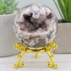 Large Flower Agate Amethyst Sphere 452g 72mm
